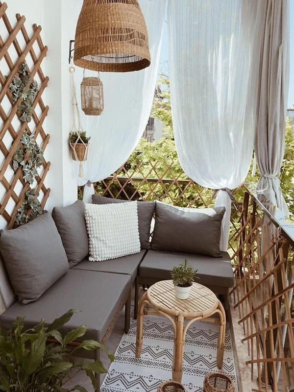 space saving shade for a narrow balcony