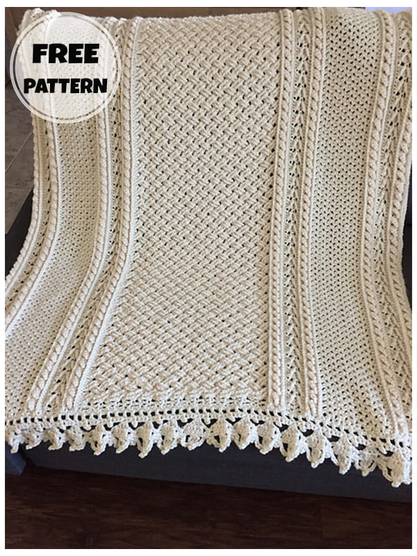 cable crochet throw blanket pattern