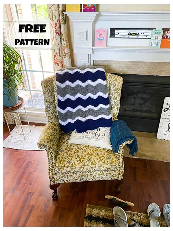 chevron crochet throw blanket pattern