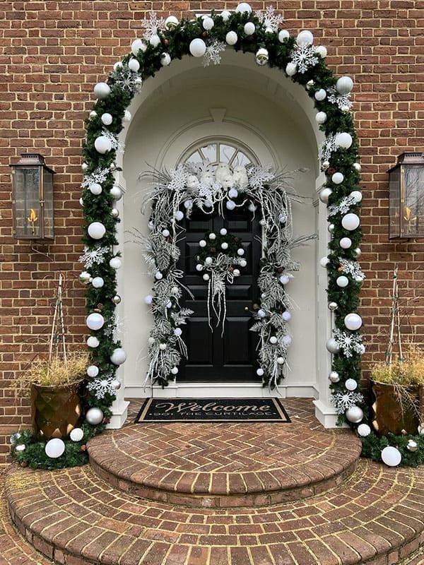 elegant front door christmas decorations