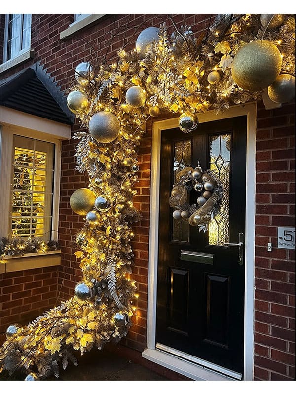 glossy outdoor christmas door decorations