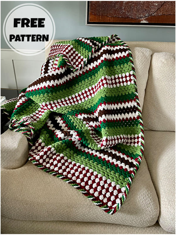 grinch colorwork crochet throw blanket pattern