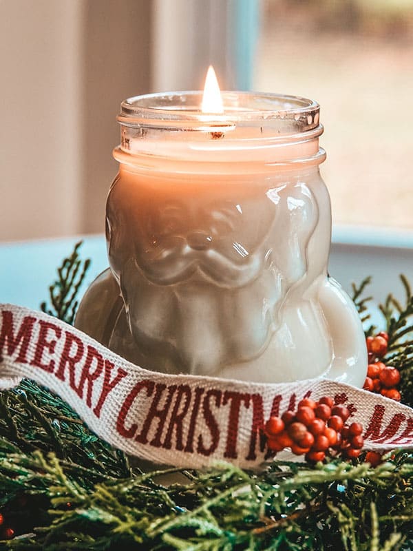 santa jar decorative christmas candles