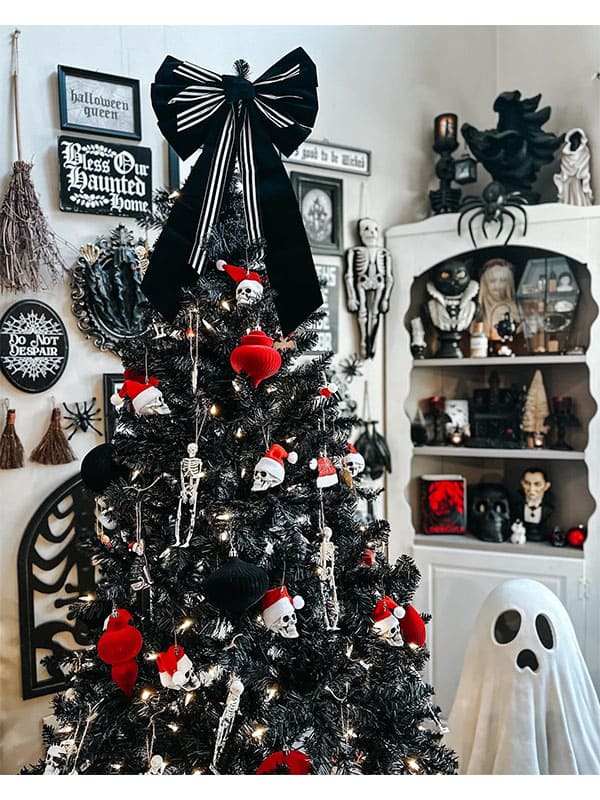 santa skull black christmas tree decorations