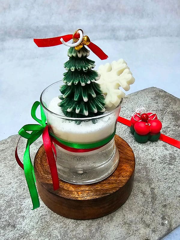 shot glass decorative christmas candles