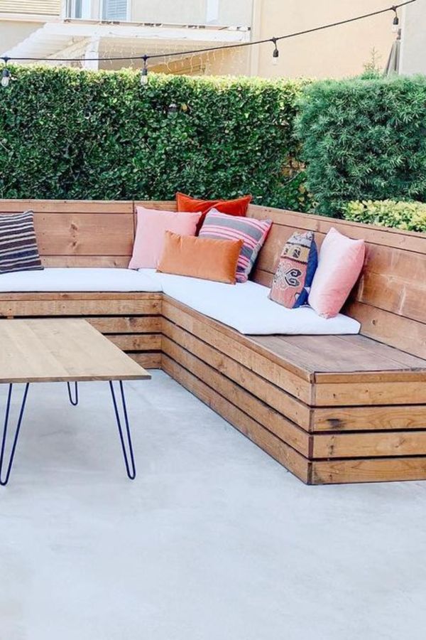 wood patio furniture bench